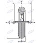Roue en polyuréthane diamètre 368mm avec coussinet en nylon pour brouette
