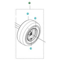 KOMPLETTES RAD 501083201 ORIGINAL HUSQVARNA | NewgardenParts.com