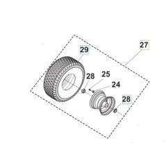 KOMPLETTES RAD 531147941 HUSQVARNA ORIGINAL | NewgardenParts.com