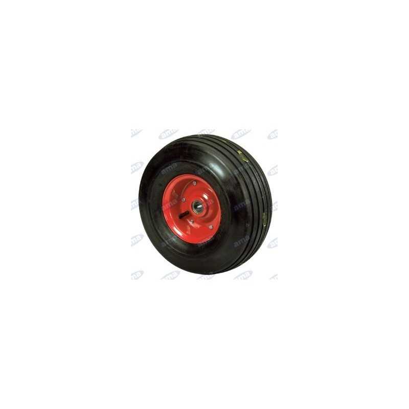 Ruota pneumatica rigata diametro 410mm x 166mm per carriola 12011