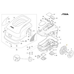 Hinterrad Di 250 mm ORIGINAL STIGA Roboter-Rasenmäher a3000 rtk 381007827/0 | NewgardenParts.com