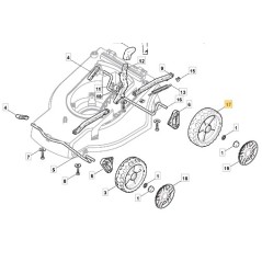 Rasenmäher-Schubradmodelle A340 XP36E SPL360 322686103/0 STIGA