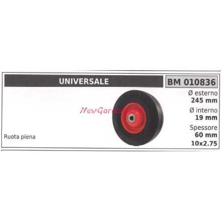 Universal wheel 245mm Outer Ø 19mm Inner Ø 60mm thickness 10x2.75 010836 | NewgardenParts.com