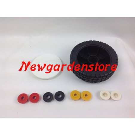 Universal plastic mower wheel 150mm 6 reduction sleeves | NewgardenParts.com