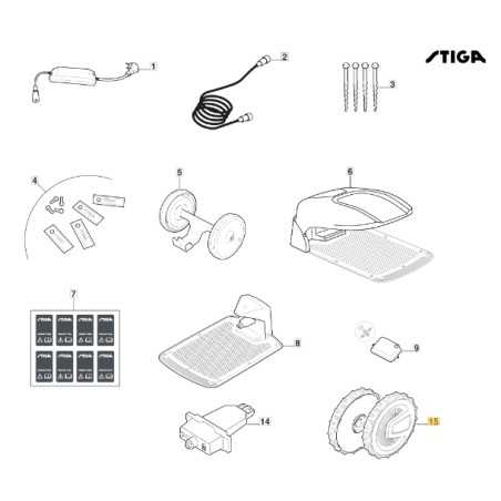 Winter wheels lawn robot models A1000 ORIGINAL STIGA 1127-0023-01 | NewgardenParts.com