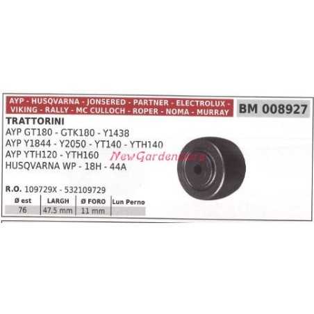 Ruote piatto trattorino rasaerba tosaerba tagliaerba AYP GT180 008927 | NewgardenParts.com