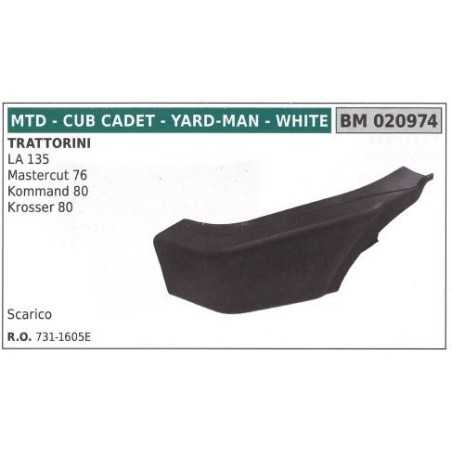 MTD tractor de césped cortadora de césped de escape LA 135 020974 | NewgardenParts.com