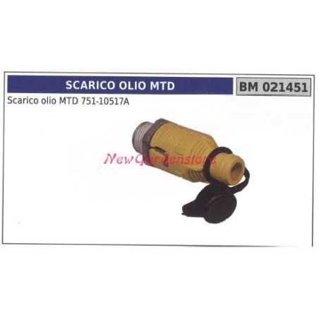 Oil drain MTD 751-10517A NEW GARDEN STORE 021451 | NewgardenParts.com