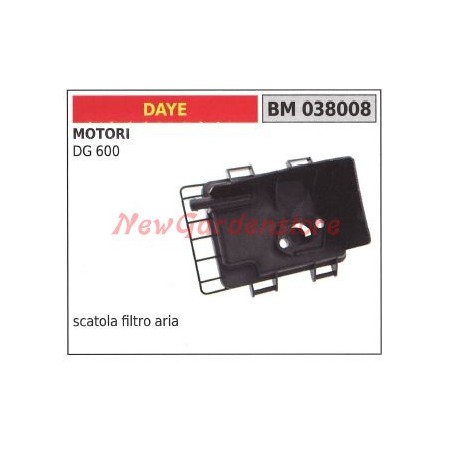 Boîtier de filtre à air DAYE pour moteurs DG 600 038008 | NewgardenParts.com