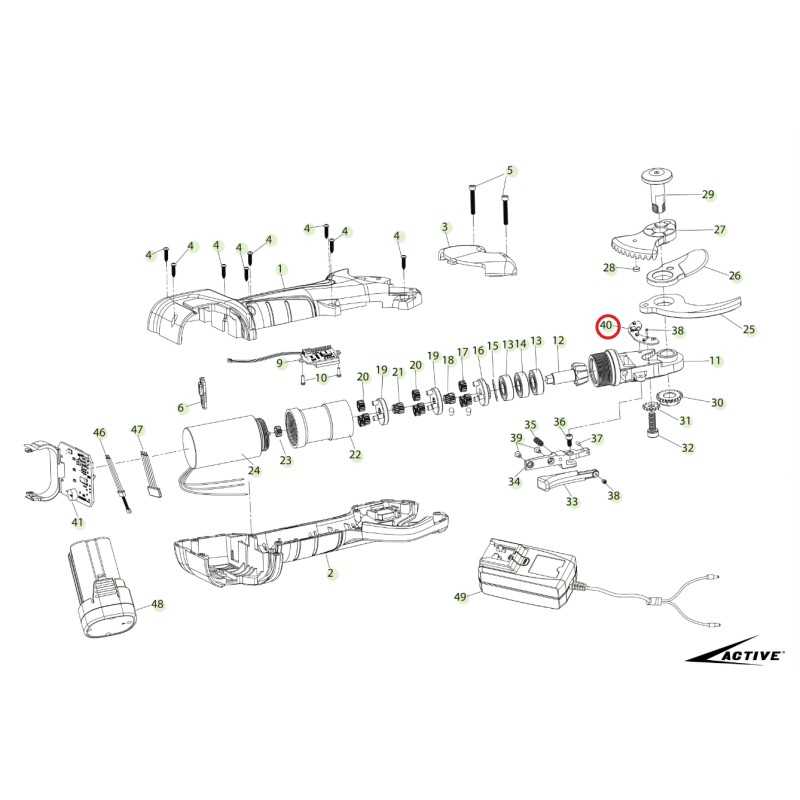 Scheda di controllo taglio ORIGINALE ACTIVE forbice modello tigercut 32 026317