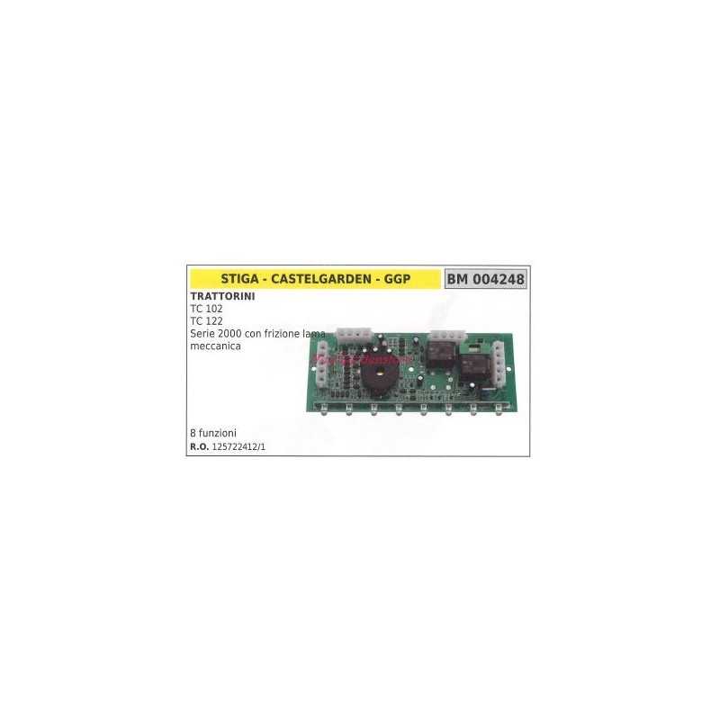 Electronic board CASTELGARDEN tractor TC 102 122 2000 series 004248