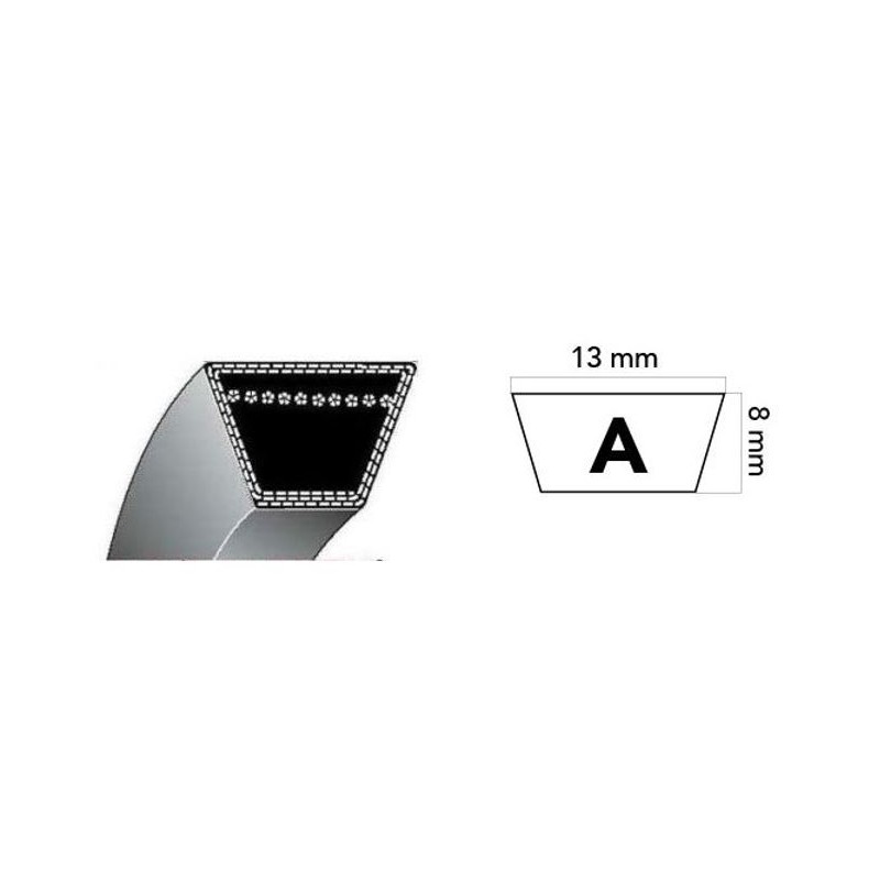 HONDA courroie trapézoïdale pour tondeuse 23161-708-025 12.7x706mm