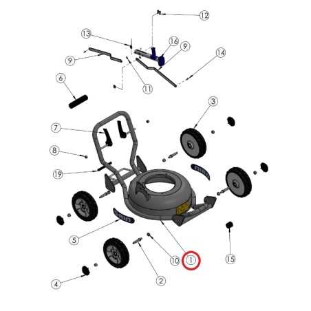 ORIGINAL GRIN lawnmower mower HM37 bare chassis ASM-0035 | NewgardenParts.com