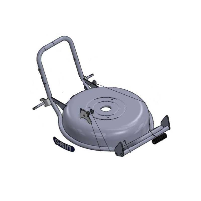 Flat bare chassis for GRIN PM53 ride-on mowers