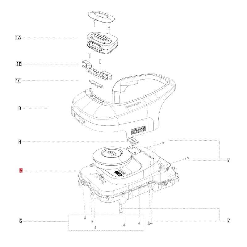 Upper housing H500E ORGINAL BLUEBIRD robot lawnmower NAVIMOW AB12.01.00.0198