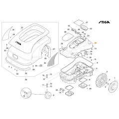 ORIGINAL STIGA a3000 rtk Roboter-Rasenmäher Mähkörper 322110181/0 | NewgardenParts.com