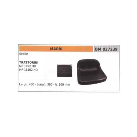 MAORI asiento tractor de césped MP1492HD anchura 430 mm longitud 390 mm h. 200 mm | NewgardenParts.com
