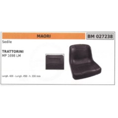 MAORI asiento para tractor de césped MP1698LM anchura 420 mm longitud 450 mm h. 330 mm | NewgardenParts.com