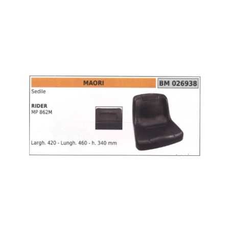 Sedile MAORI trattorino RIDER MP 862M larghezza 420 mm lunghezza 460 mm h. 340mm | NewgardenParts.com