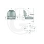 Asiento para tractor de césped PVC compatible varios modelos 25270291