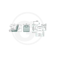Asiento para tractor de césped cortacésped compatible CASTELGARDEN 25270093