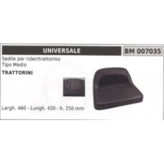Sedile trattorino UNIVERSALE Rider larghezza 460 mm lunghezza 420 mm h. 250 mm