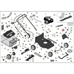 ORIGINAL ACTIVE lawnmower mower models 5000sb 050674 | NewgardenParts.com