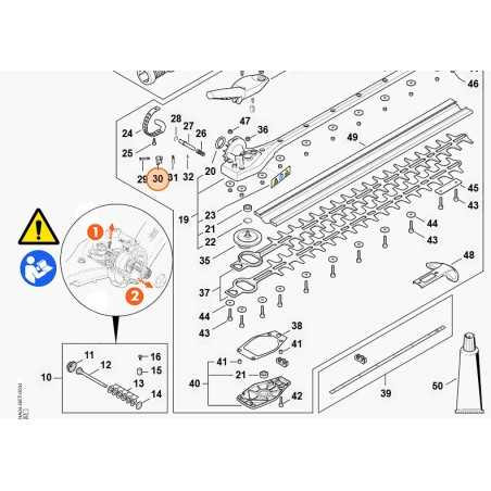 Snap-off segment hedge trimmer models HLA135 ORIGINAL STIHL 42437086202 | NewgardenParts.com