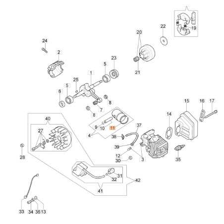 Segment piston chainsaw models 925 GS260 ORIGINAL EMAK 50160143R | NewgardenParts.com