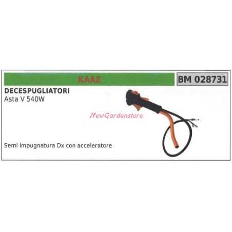 Empuñadura semimanual derecha con acelerador Desbrozadora KAAZ 028731 | NewgardenParts.com