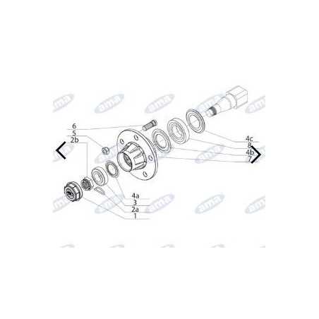 Semiasse senza freno 1400 mm tipo 5 fori per rimorchio e carrobotte AMA 11687 | NewgardenParts.com