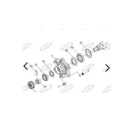 Semiasse senza freno tipo 6 fori per rimorchio e carrobotte AMA | NewgardenParts.com