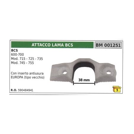 Attacco lama BCS per motofalciatrice bcs 600 700 715 725 735 745 755 | NewgardenParts.com