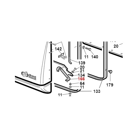 Attacco per scivolo portello ORIGINALE GIANNI FERRARI 01.50.01.0270 | NewgardenParts.com