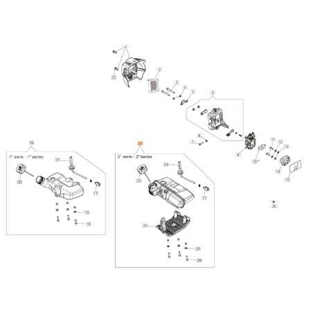 Complete tank ORIGINAL OLEOMAC trimmer BCH 250 pruner 61460081R | NewgardenParts.com