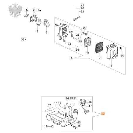 Tank brush cutter models OM43BP ORIGINAL EMAK 61390010 | NewgardenParts.com