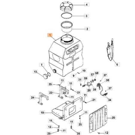 Réservoir de pulvérisateur modèle SP126 ORIGINAL EMAK S0001000 | NewgardenParts.com