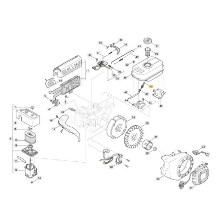 Attacco serbatoio motore modelli LC170F ORIGINALE STIGA 118552380/0 | NewgardenParts.com