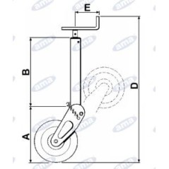 Kurbelarm mit halbautomatischer Kippung und Verriegelung für AMA-Anhänger | NewgardenParts.com