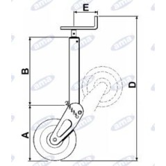 Halbwelle mit halbautomatischer Kipp- und Verriegelungsfunktion für AMA-Anhänger | NewgardenParts.com