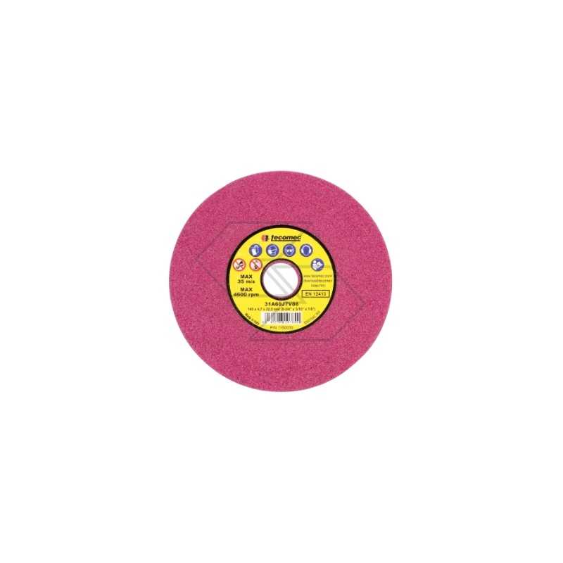 Set of 3 discs ruby-coloured coarse-grained for chainsaw chain sharpeners