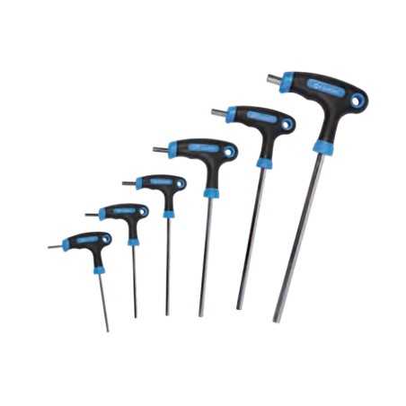Set 6 steel two-headed hexagonal spanners for hexagonal bolts with bimaterial handle | NewgardenParts.com