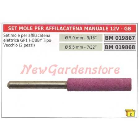 Grinding wheel set for electric chain sharpener GP1 HOBBY NEW GARDEN STORE 019868 | NewgardenParts.com