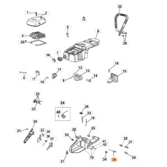 Reniflard de tronçonneuse modèles GS630 ORIGINAL OLEOMAC 099900083BR 099900083B | NewgardenParts.com