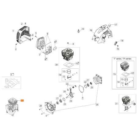 Short block ORIGINAL OLEOMAC for unit motor BC 300 D 61280249R | NewgardenParts.com