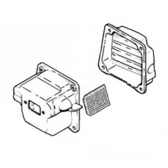 ORIGINAL STIHL MS440 chainsaw silencer 11281400604 | NewgardenParts.com