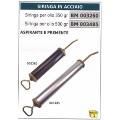 Stahlspritze für Öl 350 g Absaugen und Pressen Code 003260 | NewgardenParts.com
