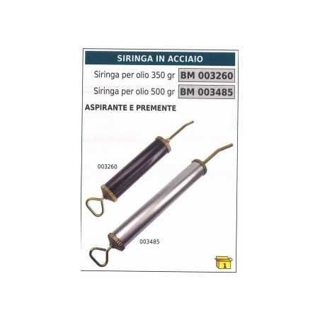 Steel syringe for oil 500 g suction and pressing code 003485 | NewgardenParts.com