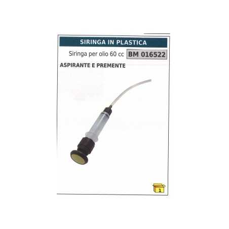 Plastic syringe for oil 60 cc suction and pressing code 016522 | NewgardenParts.com
