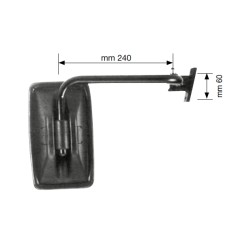 Left-side rear-view mirror for BREDA agricultural tractor cab | NewgardenParts.com